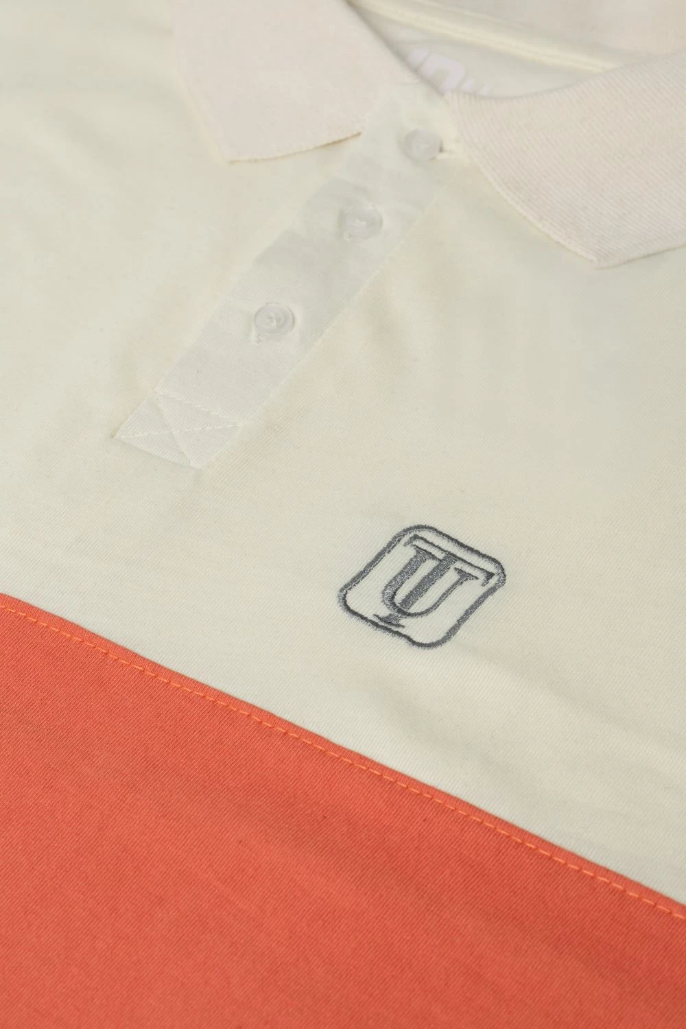 Uptheir Fran Cut And Sew Colour Block Polo Shirt - Grey 5 Uptheir Fran Cut And Sew Colour Block Polo Shirt - Grey - Image 3
