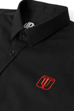 Uptheir Grange Formal Short Sleeve Shirt - Black -Famous Menswear Store tumbnail 4675e864 9ee0 43ba ba45 0ff7163cd4d4