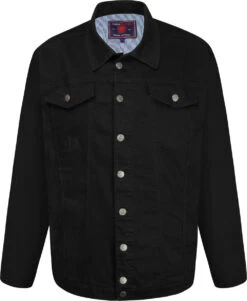 Kam Stretch Western Denim Jacket - Black