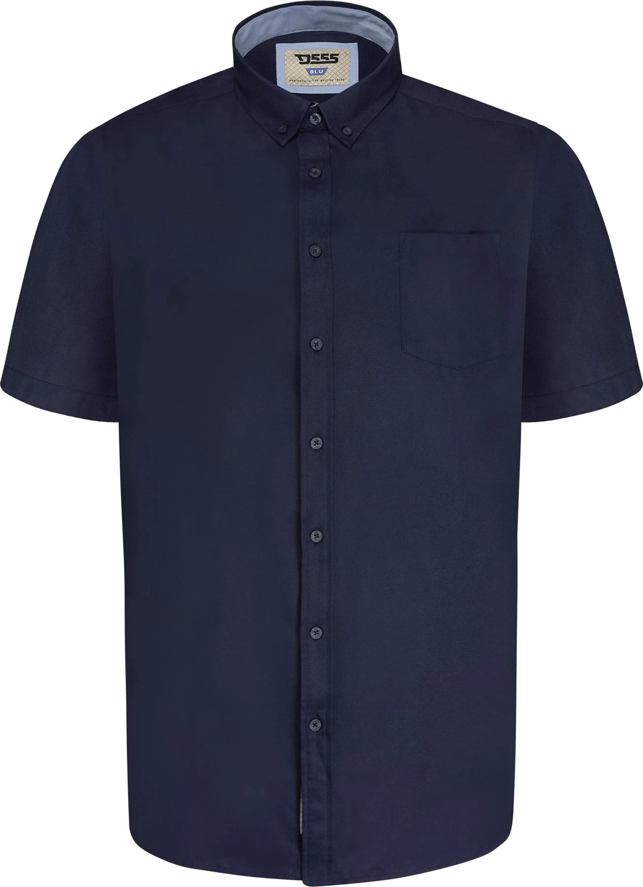 Duke D555 James Basic Oxford Short Sleeve Shirt - Navy 6 Duke D555 James Basic Oxford Short Sleeve Shirt - Navy - Image 4