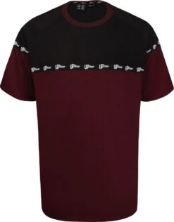 Uptheir Fort Cut & Sew T-Shirt With Solid Panels - Burgundy -Famous Menswear Store tumbnail 492b211a 938a 4be3 a285 33682b015446