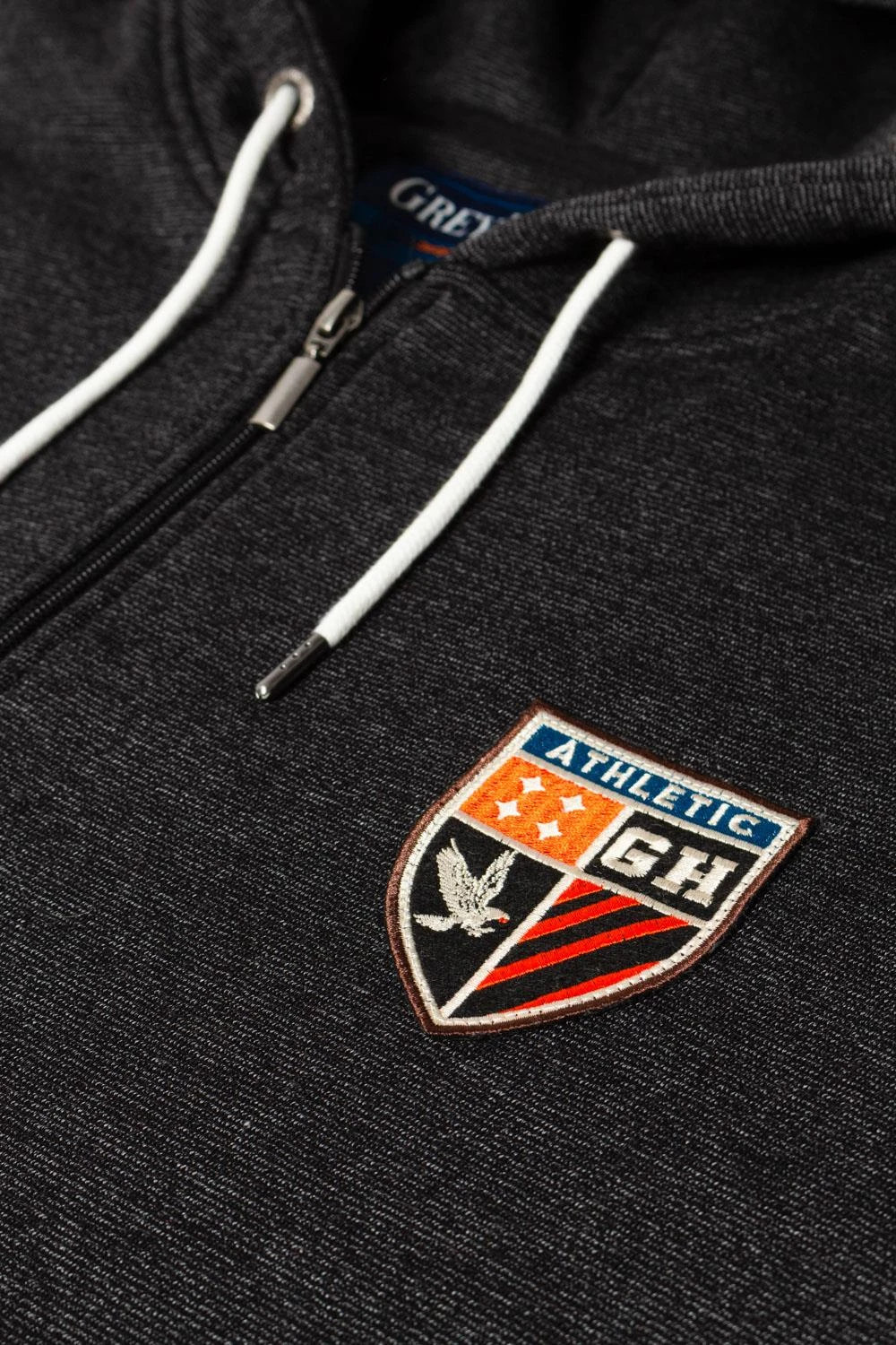 Grey Hawk TALL Shield Badge Full Zip Hoody - Charcoal 5 Grey Hawk TALL Shield Badge Full Zip Hoody - Charcoal - Image 3