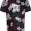 Uptheir Pollen TALL Floral V-Neck T-Shirt - Black -Famous Menswear Store tumbnail 4b3f1bc4 bbdb 44af 9d47 13e19eae65f6