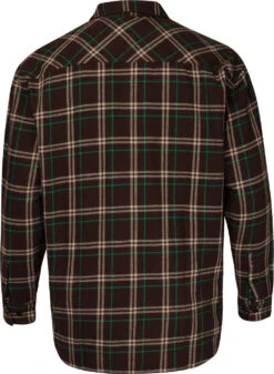 Uptheir Whisper Check Print Long Sleeve Shirt - Coffee