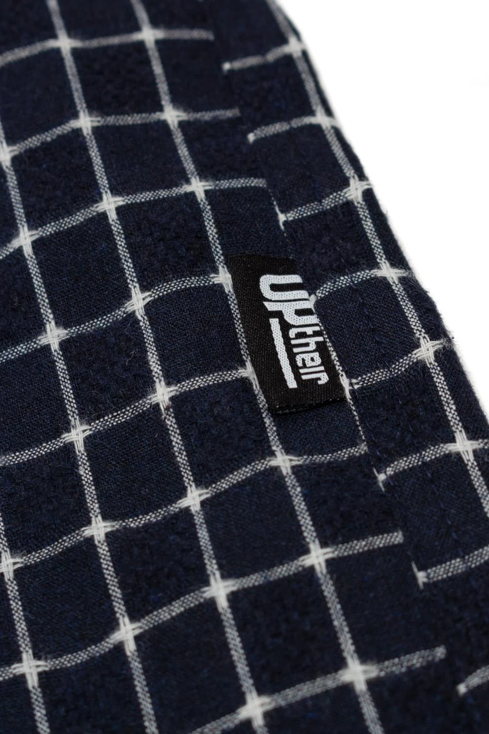 Uptheir Qin All Over Check Long Sleeve Shirt - Grey Navy 8 Uptheir Qin All Over Check Long Sleeve Shirt - Grey Navy - Image 6