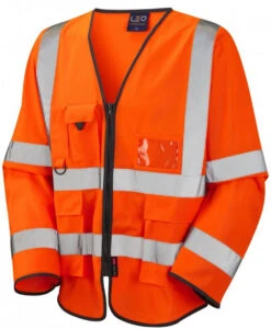 Leo Wrafton Brace Sleeved Superior Waistcoat - Orange