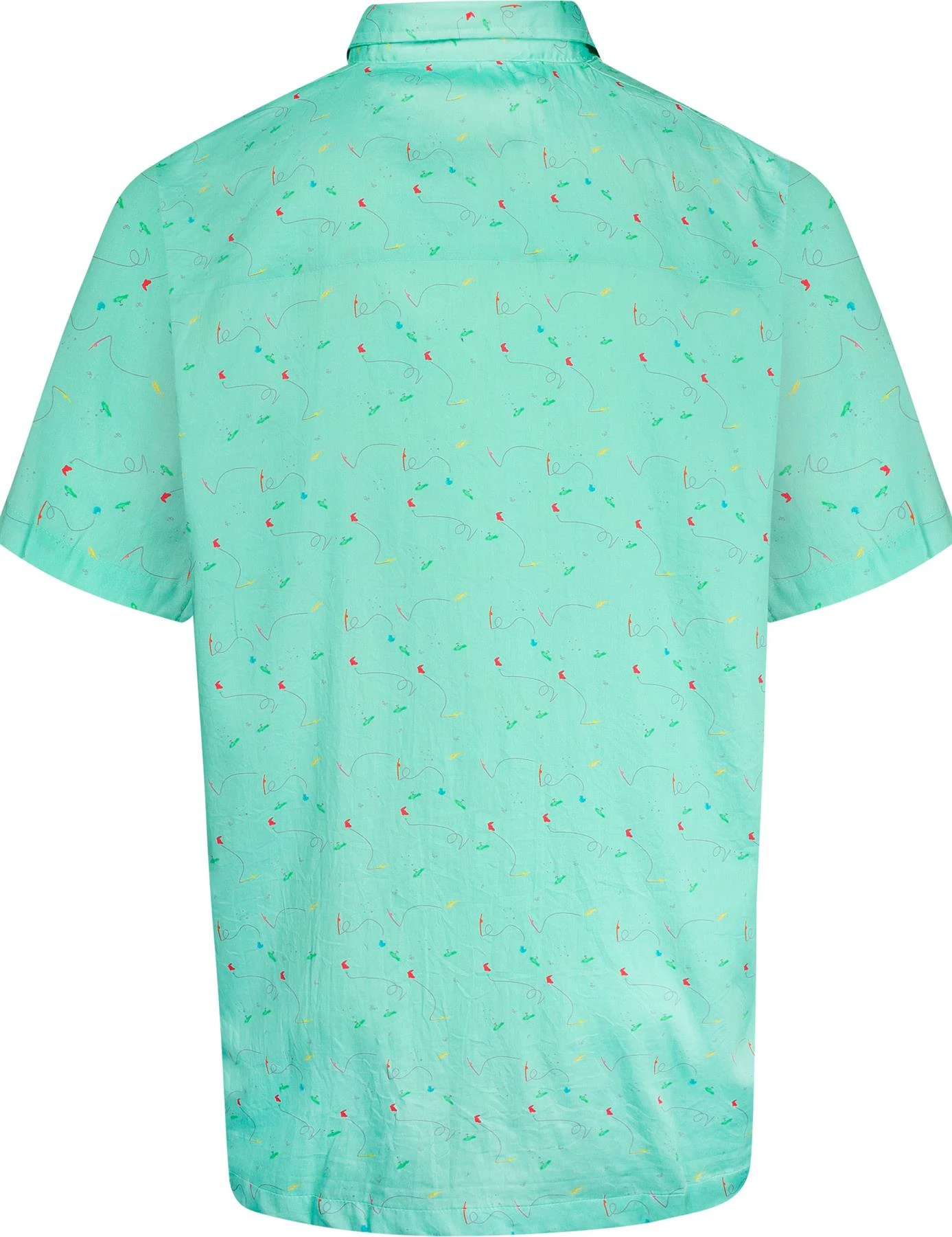 Uptheir Scafell Fishing Print Short Sleeve Shirt - Green 5 Uptheir Scafell Fishing Print Short Sleeve Shirt - Green - Image 3