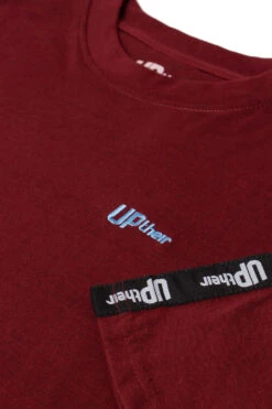 Uptheir Tri Shoulder Tape Crew Neck T-Shirt - Maroon -Famous Menswear Store tumbnail 51a5912b 3e33 42da b9e3 d6ecc04b7113