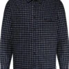 Uptheir Qin All Over Check Long Sleeve Shirt - Grey Navy -Famous Menswear Store tumbnail 52ba1fd4 f7d1 4bc6 b5d2 c09477a9cc45