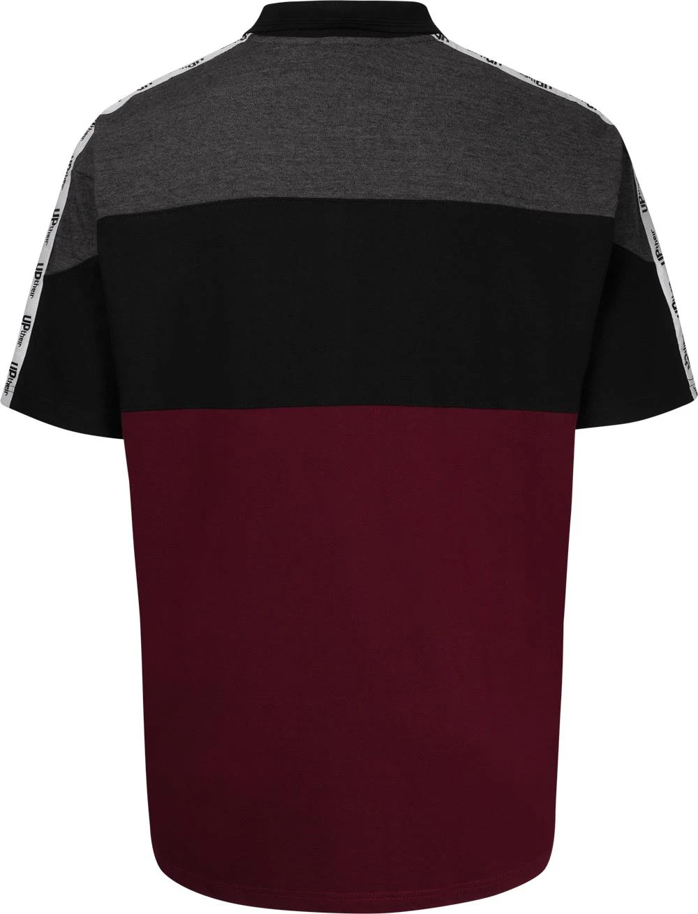 Uptheir Rumour Has It Polo With Branded Taping - Burgundy 4 Uptheir Rumour Has It Polo With Branded Taping - Burgundy - Image 2