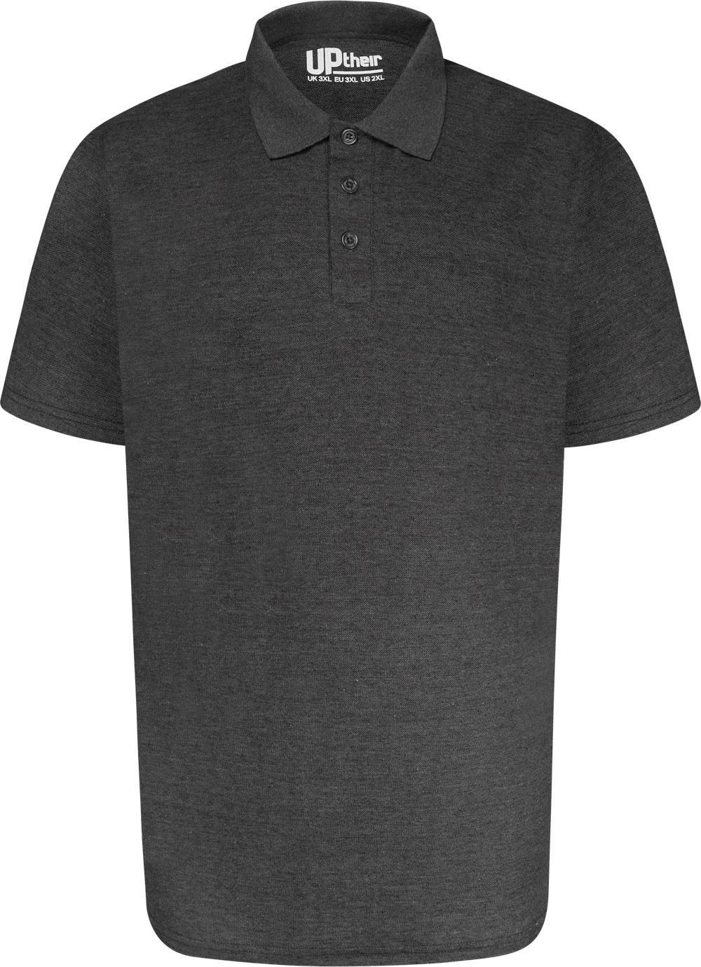Uptheir Hamburg Classic Polo Shirt - Charcoal 4 Uptheir Hamburg Classic Polo Shirt - Charcoal - Image 2