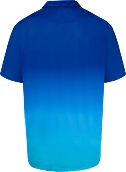 Uptheir Remain Two Faded Tie Dye Polo Shirt - Blue