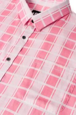 Uptheir Tarpourley SS Pocket Checked Shirt - Pink 10 Uptheir Tarpourley SS Pocket Checked Shirt - Pink -Famous Menswear Store tumbnail 5983b8e5 e192 44ae a9f0 420de2b22077