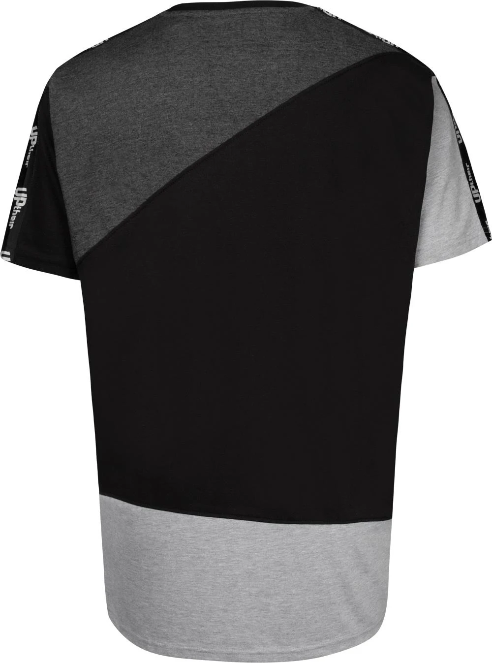Uptheir Early Cut & Sew T-Shirt With Branded Taping - Grey 3 Uptheir Early Cut & Sew T-Shirt With Branded Taping - Grey