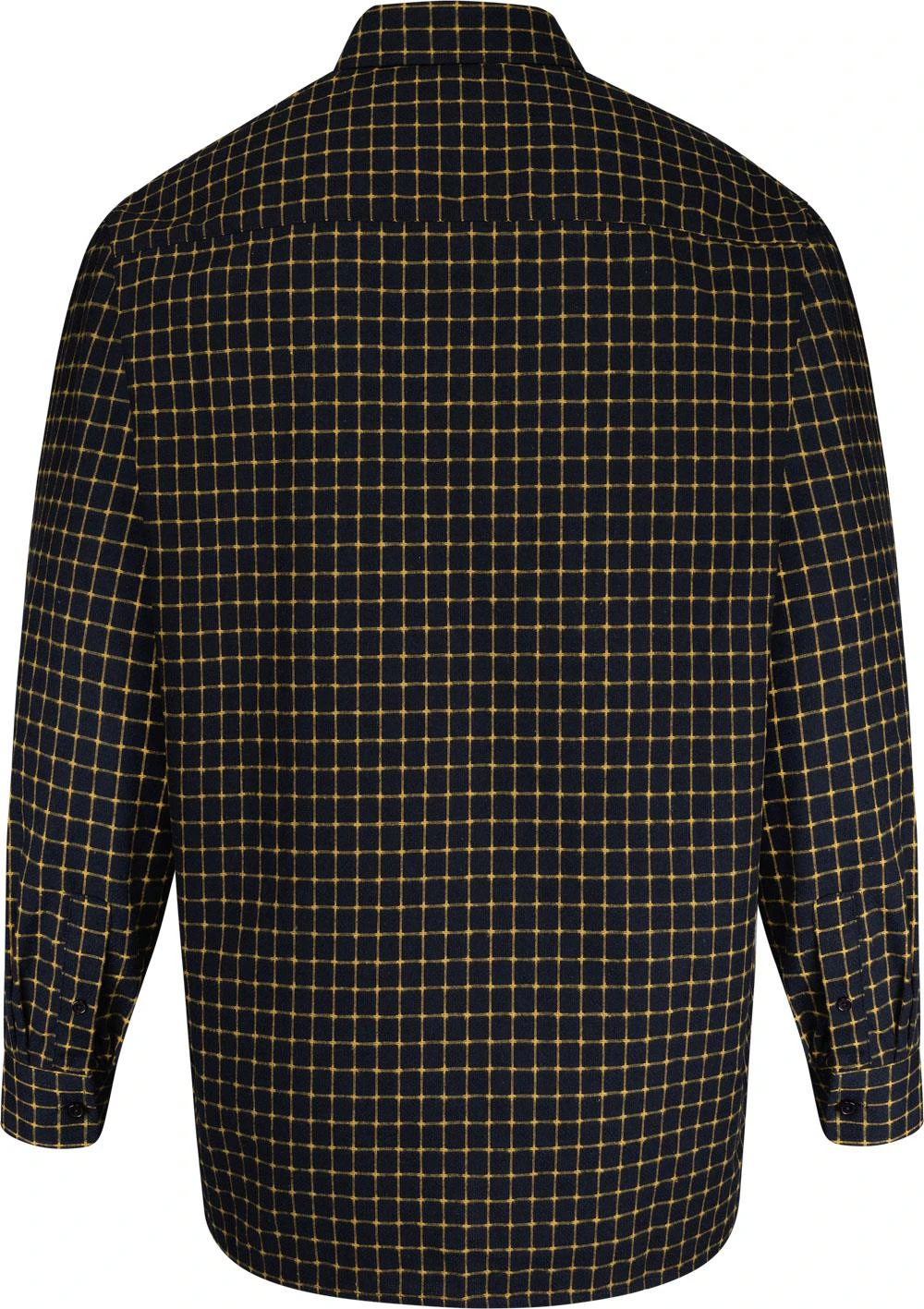 Uptheir Qin All Over Check Long Sleeve Shirt - Orange Navy 4 Uptheir Qin All Over Check Long Sleeve Shirt - Orange Navy - Image 2