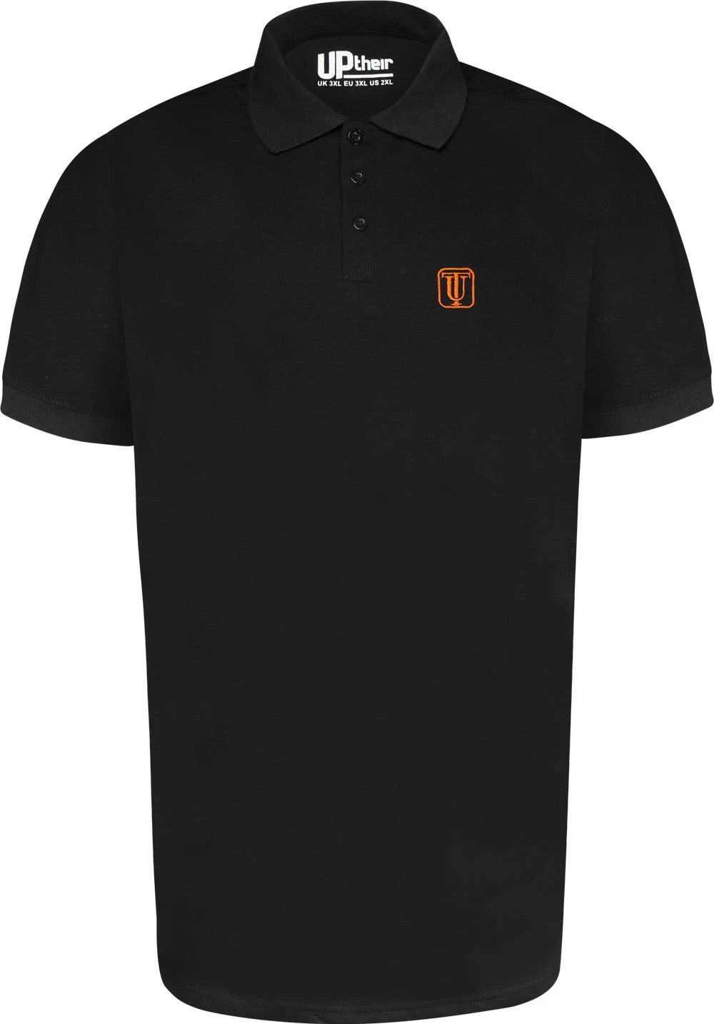 Uptheir Marco TALL Essential Polo Shirt - Black 3 Uptheir Marco TALL Essential Polo Shirt - Black