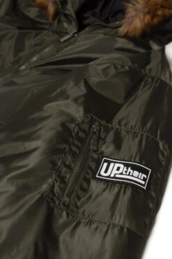 Uptheir Huck Padded Bomber Jacket With Hood - Green -Famous Menswear Store tumbnail 5c237465 c8a6 4a87 b53a 9bd909c8dee7