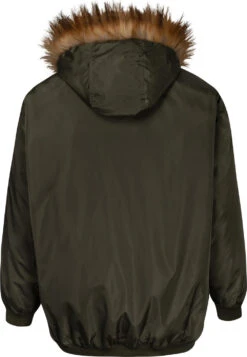 Uptheir Huck Padded Bomber Jacket With Hood - Green