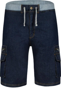 Uptheir Aragon TALL Ribbed Waistband Denim Shorts Dark Blue -Famous Menswear Store tumbnail 5d5720bd 16cc 4022 b39b 302f1b48f4ac