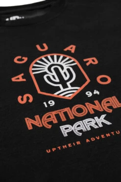 Uptheir Samuel Logo Print Crew Neck T-Shirt - Black -Famous Menswear Store tumbnail 5db7bb84 b6f7 44ee 90a0 1abba50c32b5