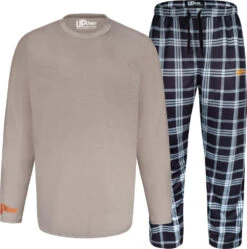 Uptheir Dual Check Pattern Pyjama Set - Grey -Famous Menswear Store tumbnail 5e2888e0 d5c1 4048 8f33 445f9f91de83