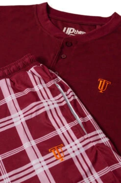 Uptheir Cruiser Check Pattern Pyjama Set - Burgundy -Famous Menswear Store tumbnail 60cf5391 e10e 4233 b8a0 83ab19f4af33