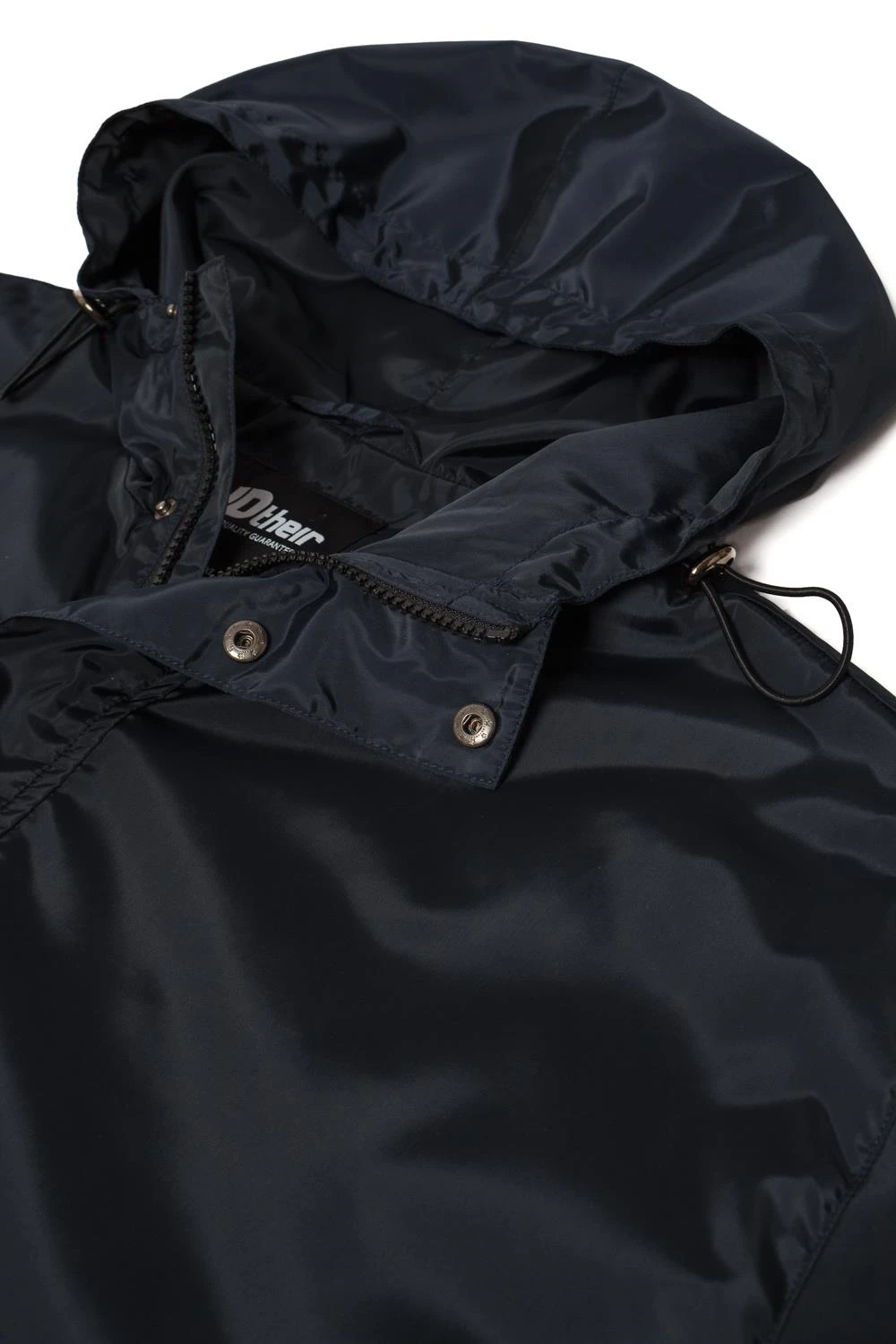 Uptheir Rockling Hooded Long Line Mac - Navy 5 Uptheir Rockling Hooded Long Line Mac - Navy - Image 3