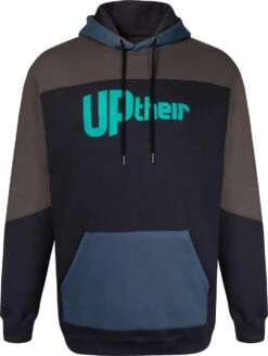 Uptheir Marlon Contrast Panel Overhead Hoody - Blue -Famous Menswear Store tumbnail 6152d1b0 6b1f 4fb6 9567 a382a075e127