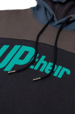 Uptheir Marlon Contrast Panel Overhead Hoody - Blue -Famous Menswear Store tumbnail 649ecab4 19bb 42cc 906c 3303b193b80b