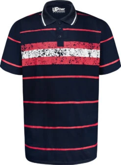 Uptheir Cain Distressed Striped Polo Shirt - Blue 6 Uptheir Cain Distressed Striped Polo Shirt - Blue -Famous Menswear Store tumbnail 64ee271b b25b 4efb 8200 707e0a8a331c