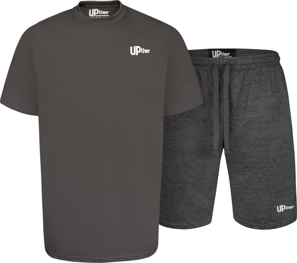 Uptheir Tour Short Sleeve Pyjama Set - Carbon Grey 4 Uptheir Tour Short Sleeve Pyjama Set - Carbon Grey - Image 2