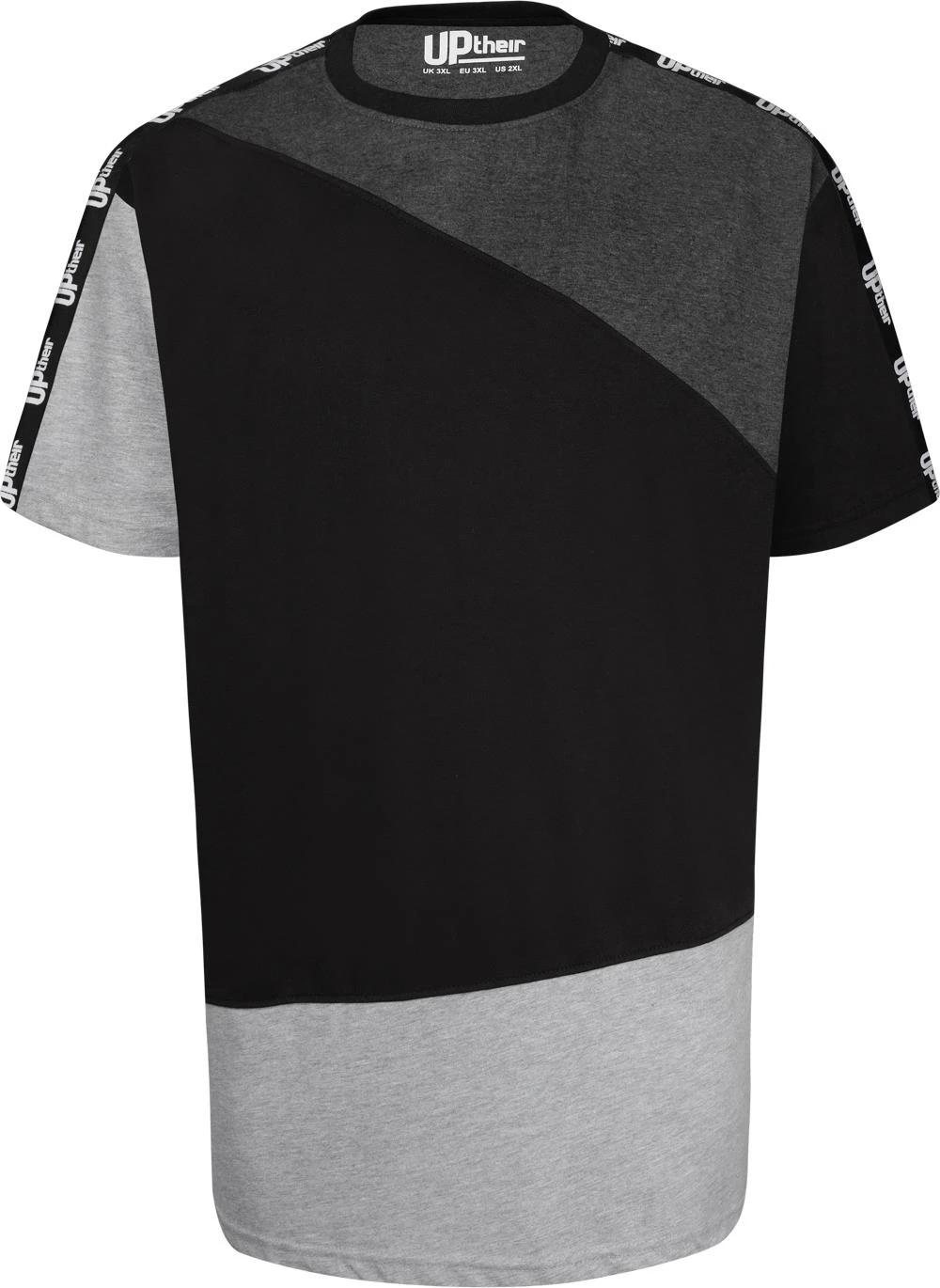 Uptheir Early Cut & Sew T-Shirt With Branded Taping - Grey 4 Uptheir Early Cut & Sew T-Shirt With Branded Taping - Grey - Image 2