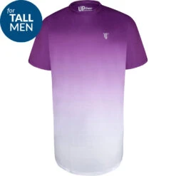 Uptheir Vibe Two TALL Fade Effect Curved Hem Tee - Purple -Famous Menswear Store tumbnail 66a62051 ff51 435b abb7 b5c28919fbf2