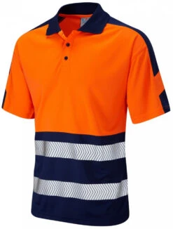 Leo Watersmeet Coolviz Polo Shirt - Orange Navy 5 Leo Watersmeet Coolviz Polo Shirt - Orange Navy -Famous Menswear Store tumbnail 6741eb45 159c 4c87 a86b d55ba9b0a7b2 1