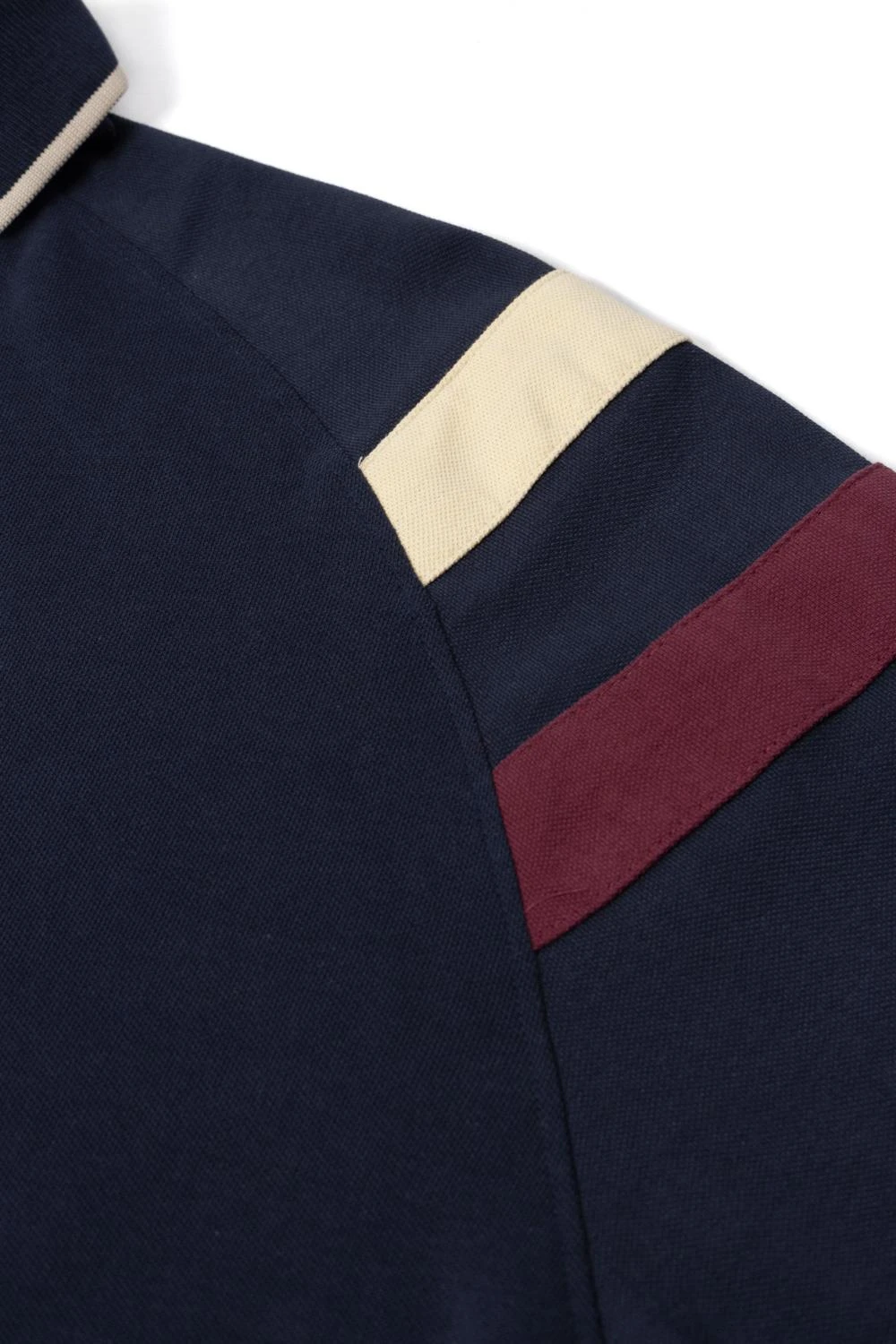 Kam Zip Up Raglan Panel Short Sleeve Polo Shirt - Navy 6 Kam Zip Up Raglan Panel Short Sleeve Polo Shirt - Navy - Image 4