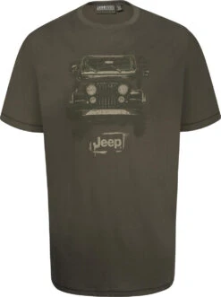 Duke D555 Somerton Tall Short Sleeve Jeep Print Tee - Khaki
