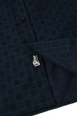 Uptheir Qin All Over Check Long Sleeve Shirt - Forest Navy -Famous Menswear Store tumbnail 6963a7b4 fc25 482c a724 c0f9486f6115