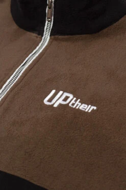 Uptheir Temptation Zip Through Block Gilet - Brown Black -Famous Menswear Store tumbnail 698aa084 25ab 4914 9966 12349817ba21