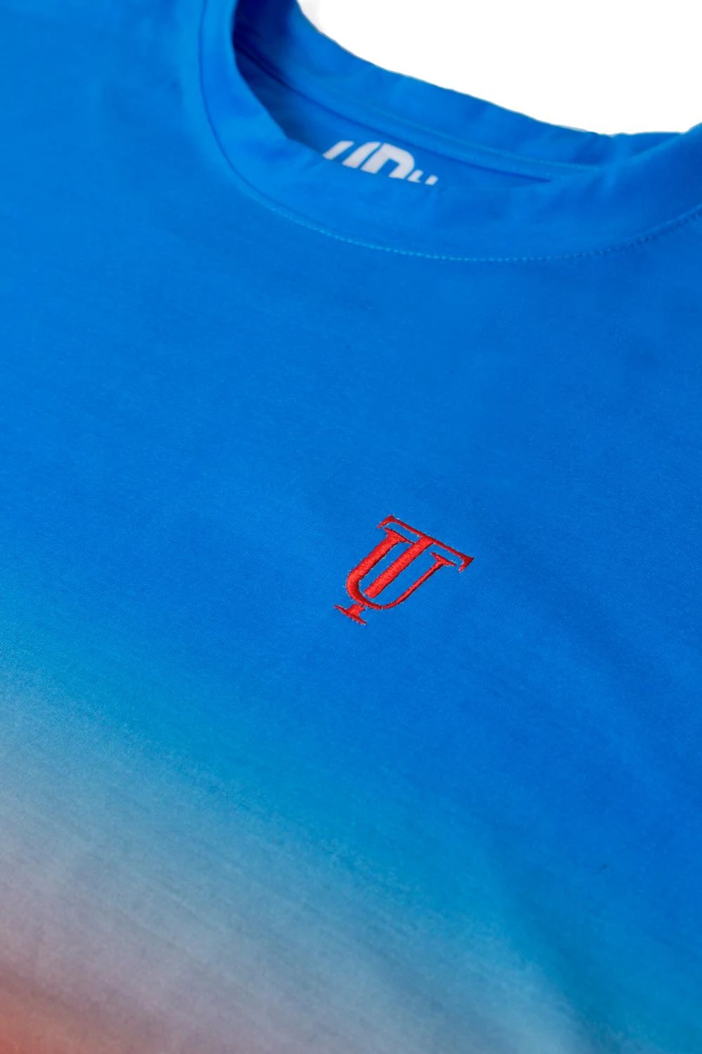 Uptheir Vibe One Fade Effect Crew Neck T-Shirt - Orange Blue 5 Uptheir Vibe One Fade Effect Crew Neck T-Shirt - Orange Blue - Image 3