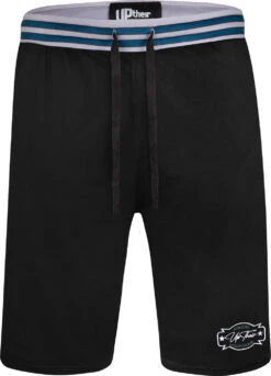 Uptheir Bolt TALL Contrast Stripe Waistband Shorts - Black