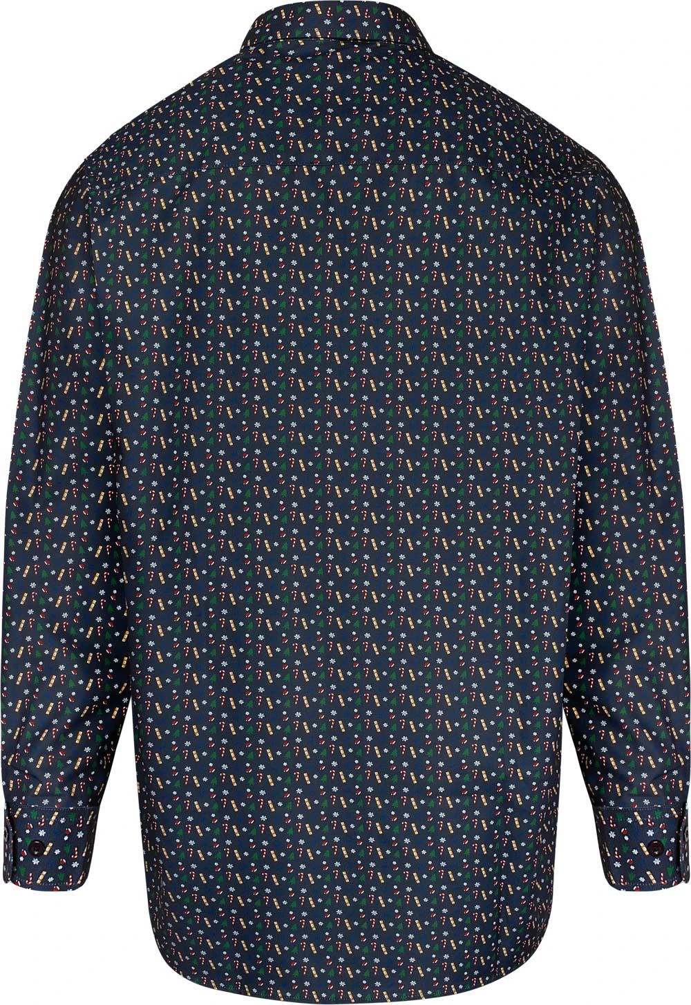 Uptheir Milo Long Sleeved Christmas Print Shirt - Navy 5 Uptheir Milo Long Sleeved Christmas Print Shirt - Navy - Image 3