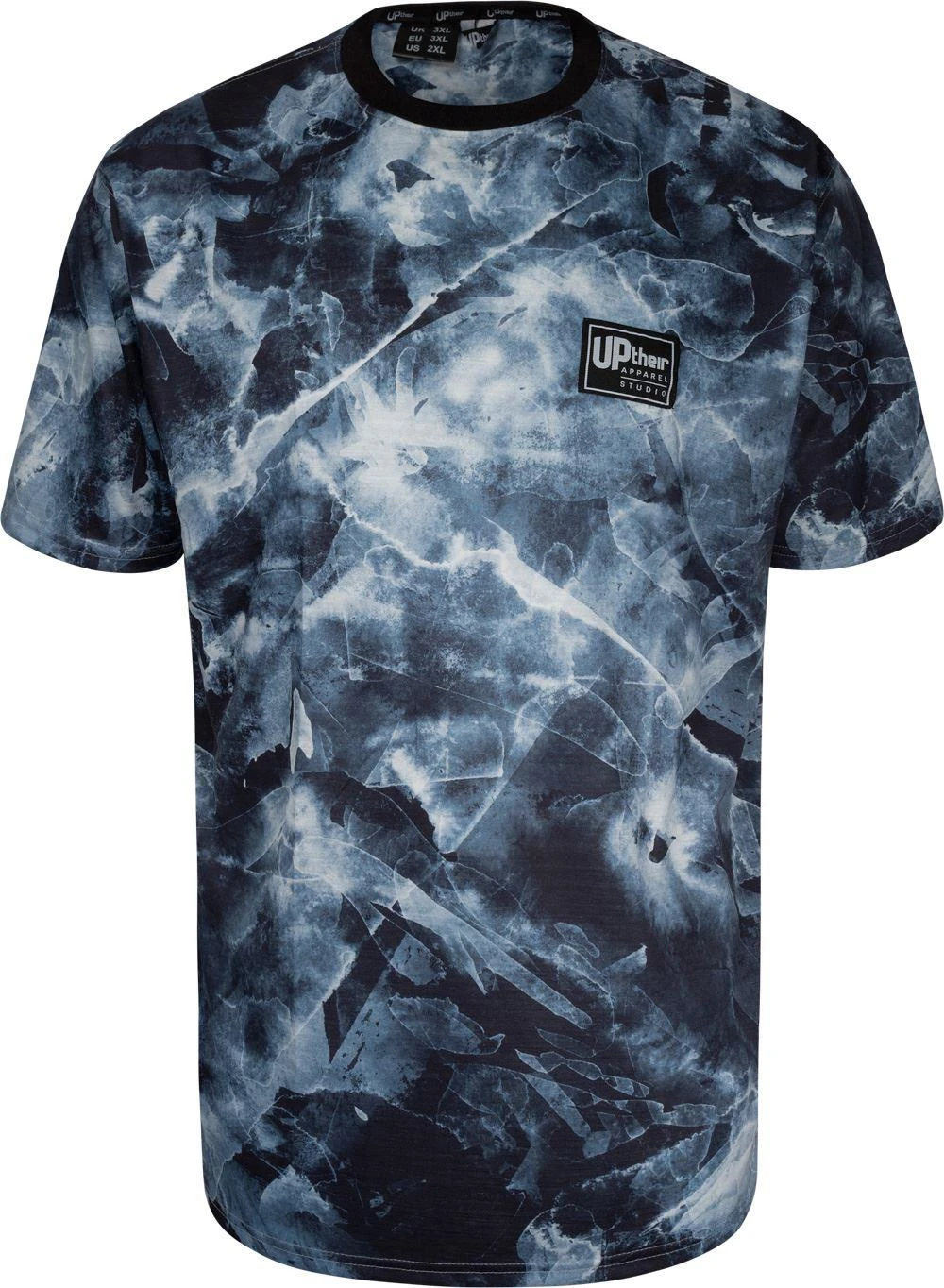 Uptheir Baron All Over Marble Print T-Shirt - Blue 3 Uptheir Baron All Over Marble Print T-Shirt - Blue