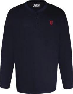 Uptheir Chopper Cotton Marl Effect Pyjama Set - Black Navy