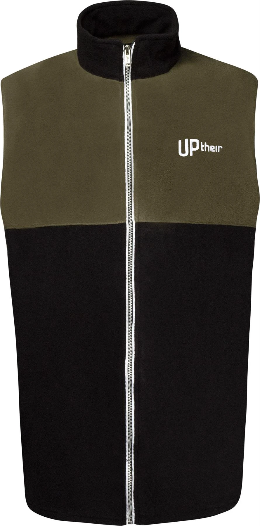 Uptheir Temptation Zip Through Block Gilet - Olive Black 6 Uptheir Temptation Zip Through Block Gilet - Olive Black - Image 4