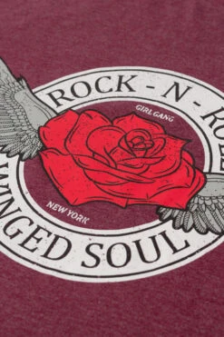 Kam Rock N Roll Rose Print T-Shirt - Plum Marl -Famous Menswear Store tumbnail 6c6478a4 5f17 46cc 9dcb 1c4e5a2f7f92