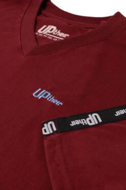 Uptheir Tri Two Shoulder Tape V-Neck T-Shirt - Maroon 7 Uptheir Tri Two Shoulder Tape V-Neck T-Shirt - Maroon -Famous Menswear Store tumbnail 6e39123c d0cb 4d57 9887 c130294eabb9