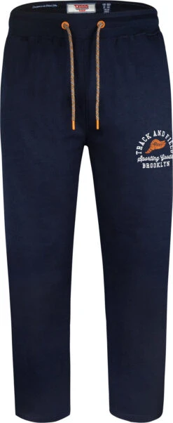 Duke D555 Chilworth Embroidered Open Hem Joggers - Navy