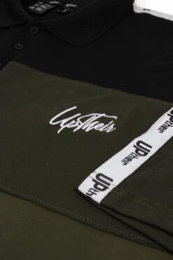 Uptheir Rumour Has It Polo With Branded Taping - Olive -Famous Menswear Store tumbnail 70fa42dd 5a8f 499e bf32 bf880d0d7647