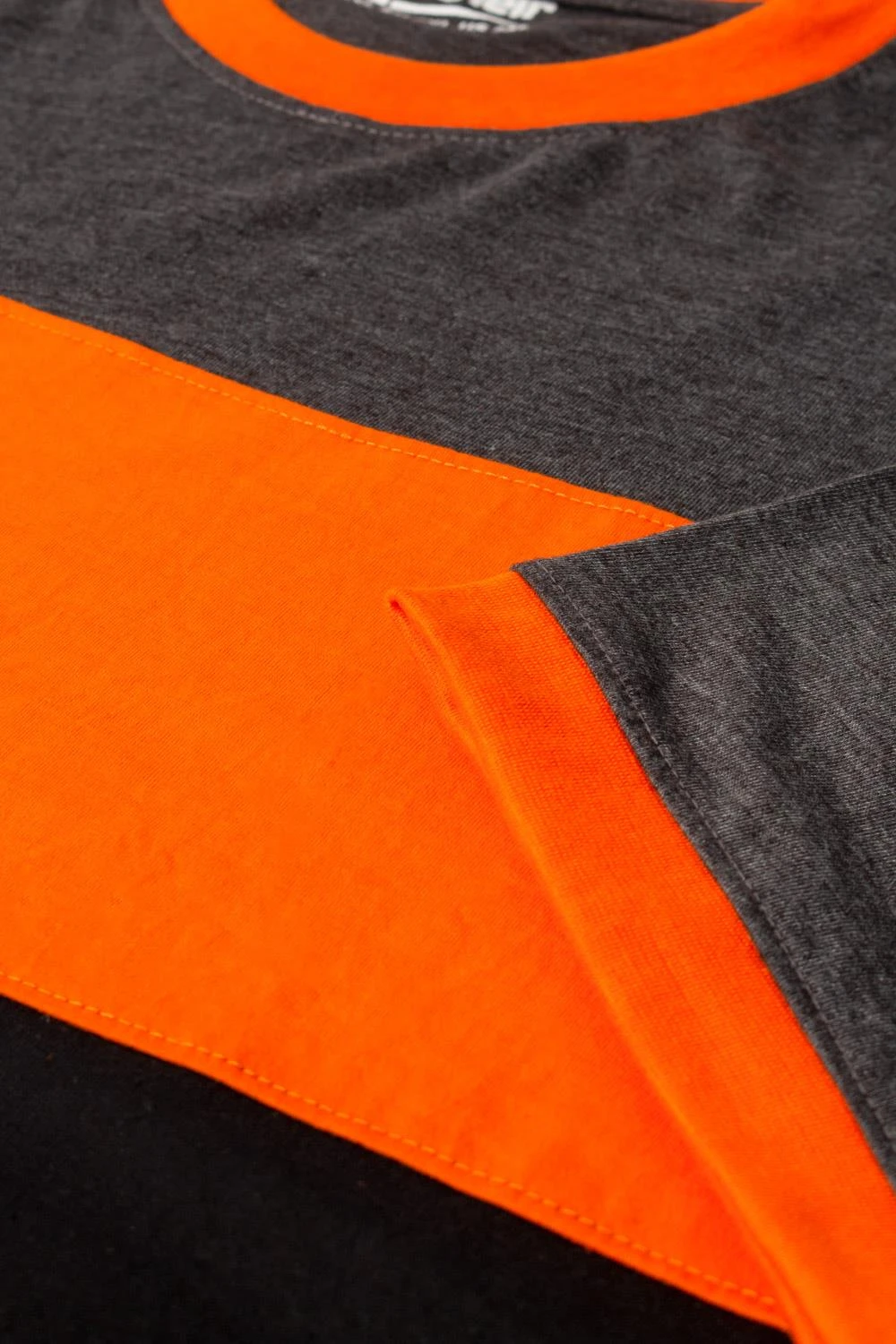 Uptheir Kiki Colour Block Crew Neck T-Shirt - Orange 5 Uptheir Kiki Colour Block Crew Neck T-Shirt - Orange - Image 3