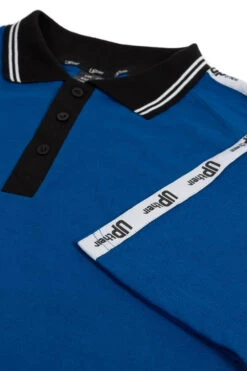Uptheir Rapid Fire Classic Tape Polo - Blue -Famous Menswear Store tumbnail 73bd2200 d29b 4c11 a514 2012c234861b